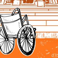 Bauliche Barrieren können mit einer Rampe entschärft werden, aber wie baut man Barrieren im Kopf ab? Illustration: Simon Goritschnig